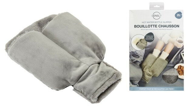 Verwarmde pantoffels met kruik 2L