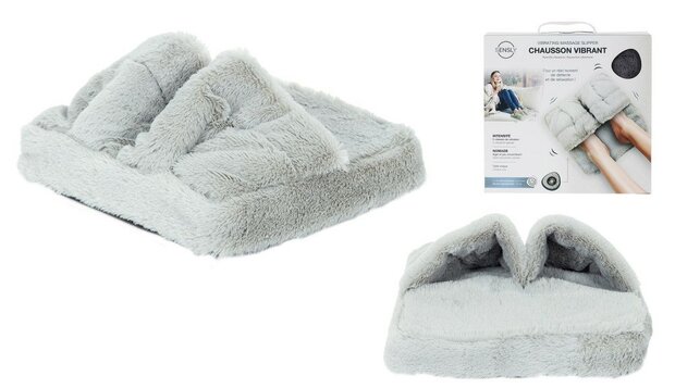 Trillende massagepantoffels grijs