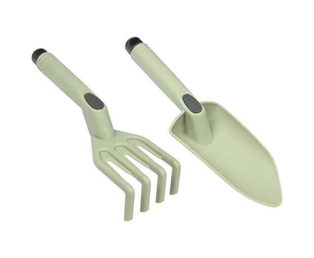 Benson tuingereedschap set &ndash; hark en schep&ndash; groen &ndash; 2-delig