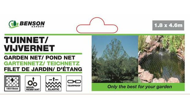 Tuin- en vijvernet 1.8 x 4.6 mtr | wit