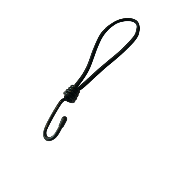 Elastiek met haak 6mm 25 cm, 25 stuks
