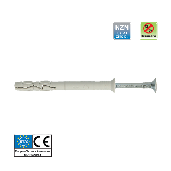 Slagpluggen 8x100mm PZ2 | verzinkt Cr3+ Nylon PA6 | 7 st.