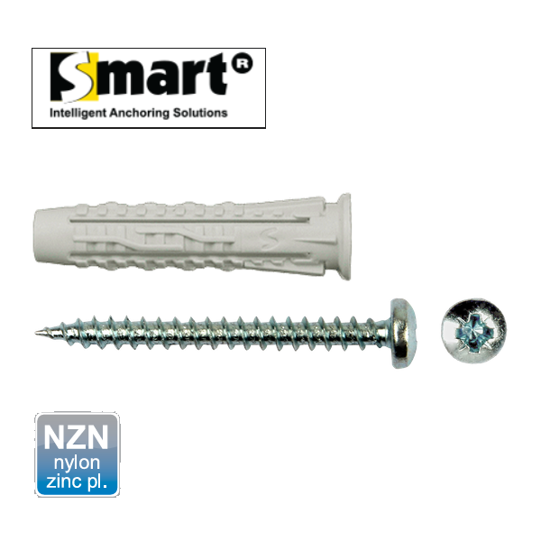 Smart pluggen inclusief schroeven 5x25mm/3.5x35mm | Nylon PA6 | 15 st.