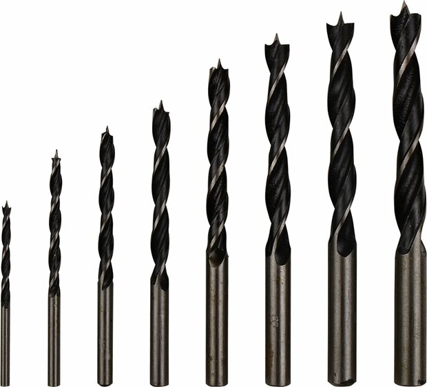 Houtborenset 8-delig  | houtboor &Oslash; 3-10mm