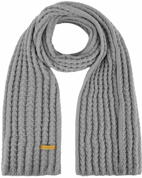 Heren sjaal &ndash; ribgebreid grijs (one size)