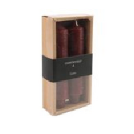 Countryfield diner kaars| Set van 2 kaarsen| 15,5cm | Aubergine