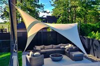 Monteren en inmeten van schaduwdoeken